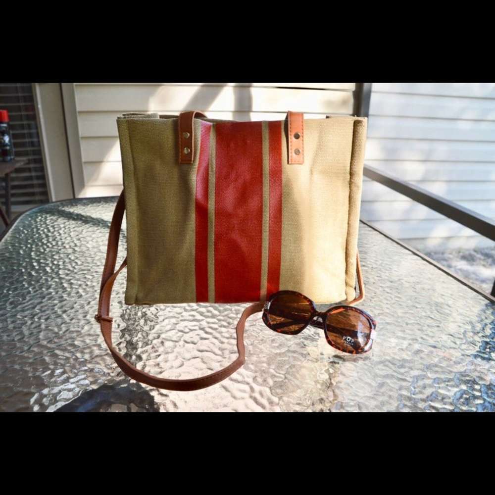 NWT Wknd OnlY  Canvas Crossbody Tote Bags - Picture 14 of 17
